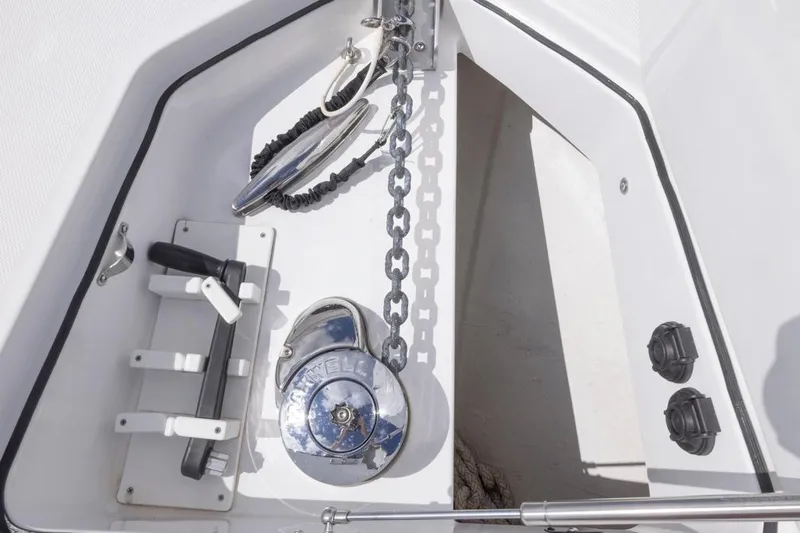  Yacht Photos Pics Anchor chain and winch system on 2023 HCB 39 Speciale boat.