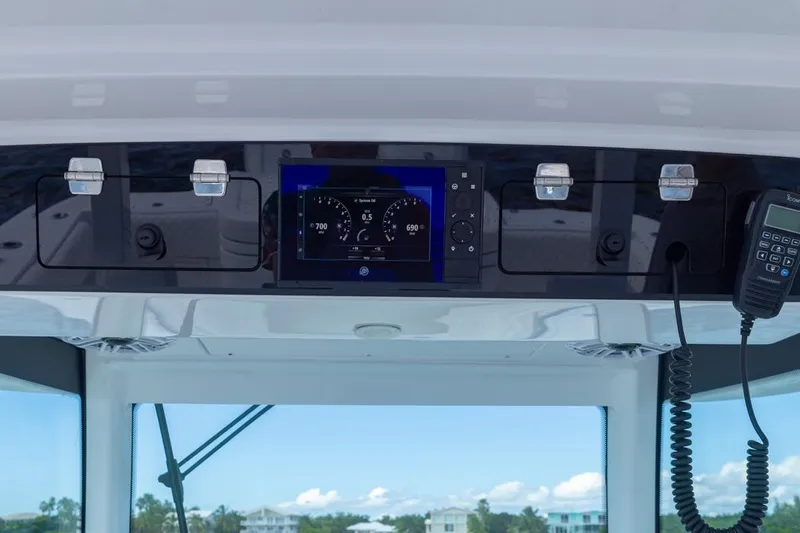  Yacht Photos Pics 2023 HCB 39 Speciale dashboard with modern navigation and communication equipment.