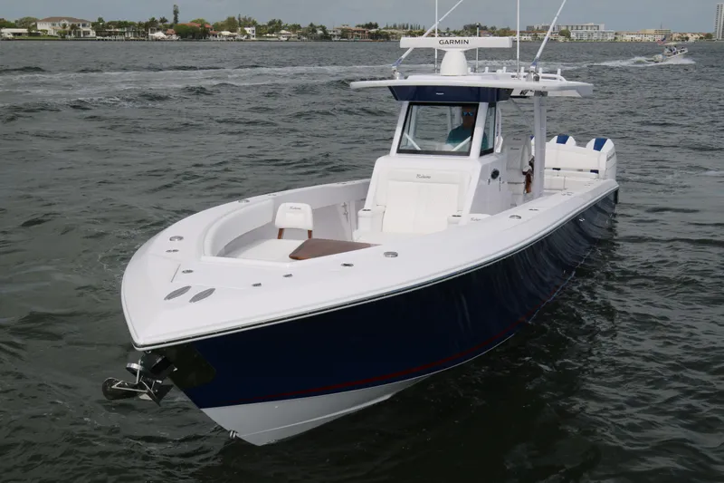  Yacht Photos Pics 2026 Bahama 41 GT boat on water, featuring sleek design and advanced navigation system.