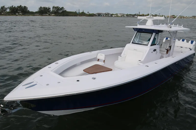  Yacht Photos Pics 2026 Bahama 41 GT boat on water, featuring sleek design and spacious deck.