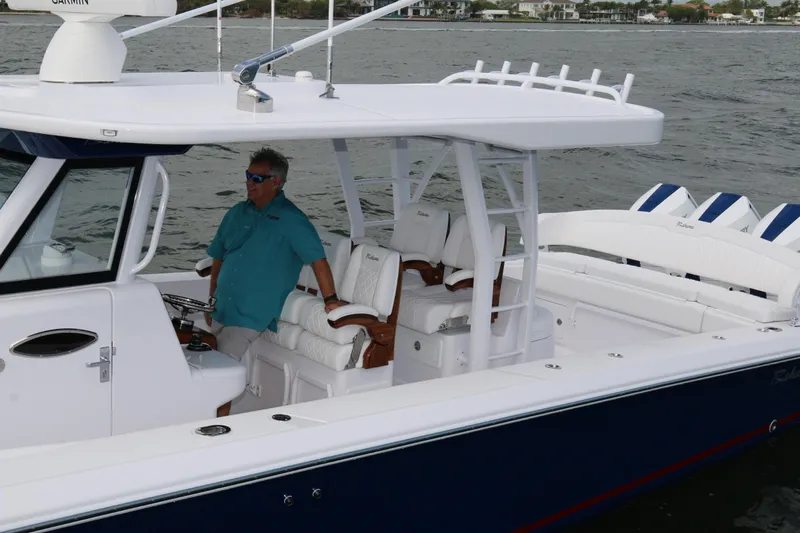  Yacht Photos Pics 2026 Bahama 41 GT boat on water, featuring sleek design and modern amenities.