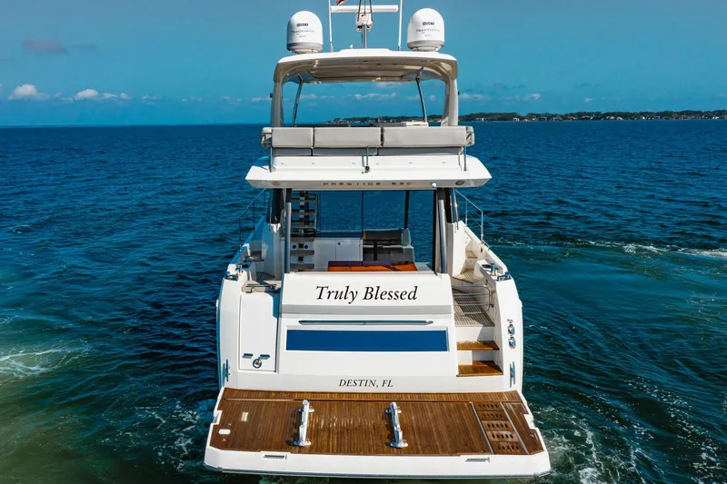 Truly Blessed Yacht Photos Pics 2020 Prestige 630 FB  Transom 1