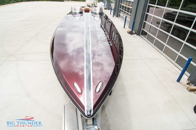  Yacht Photos Pics 2020 Donzi 38 ZRC powerboat on trailer at Big Thunder Marine.
