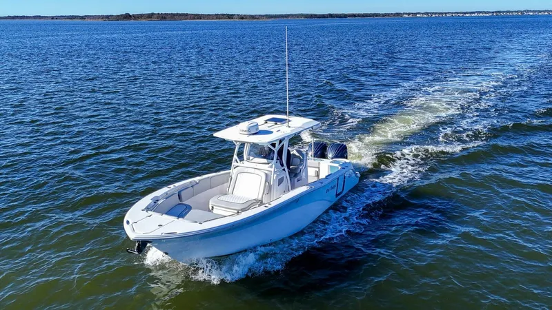  Yacht Photos Pics 2022 Sea Fox 288 Commander boat cruising on open water.