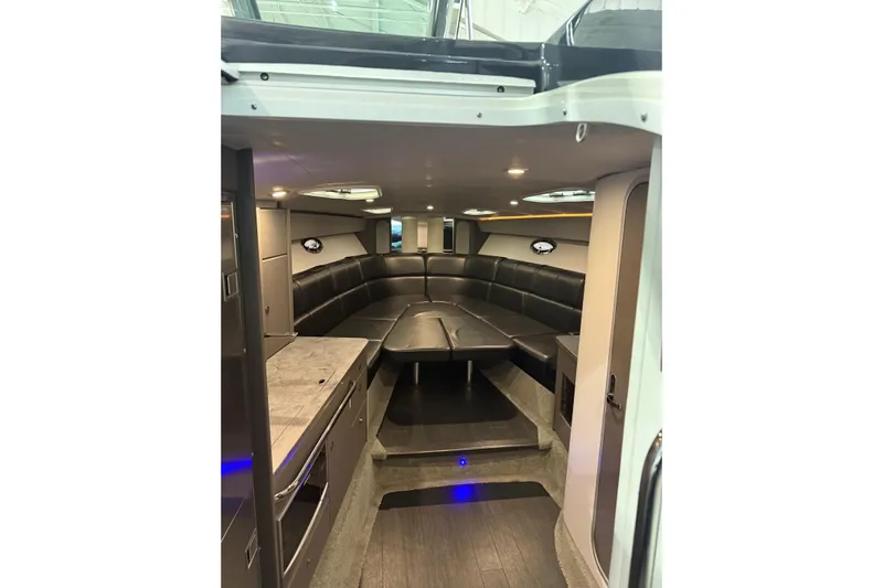  Yacht Photos Pics 2018 Formula 400 Super Sport yacht interior with luxurious seating and modern design.