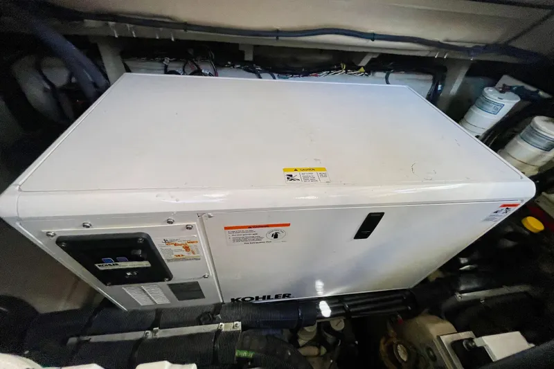  Yacht Photos Pics Engine room of 2017 Sea Ray Sundancer 400 with Kohler generator.