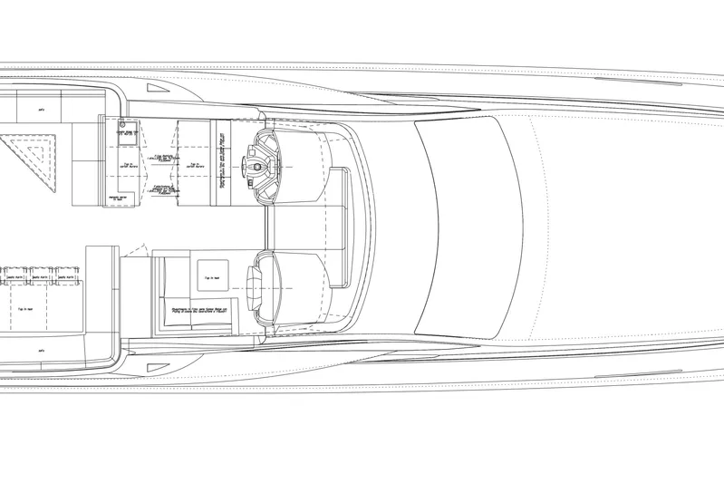 La Rubia Yacht Photos Pics Blueprint of 2011 Azimut La Rubia yacht, showcasing detailed interior layout.