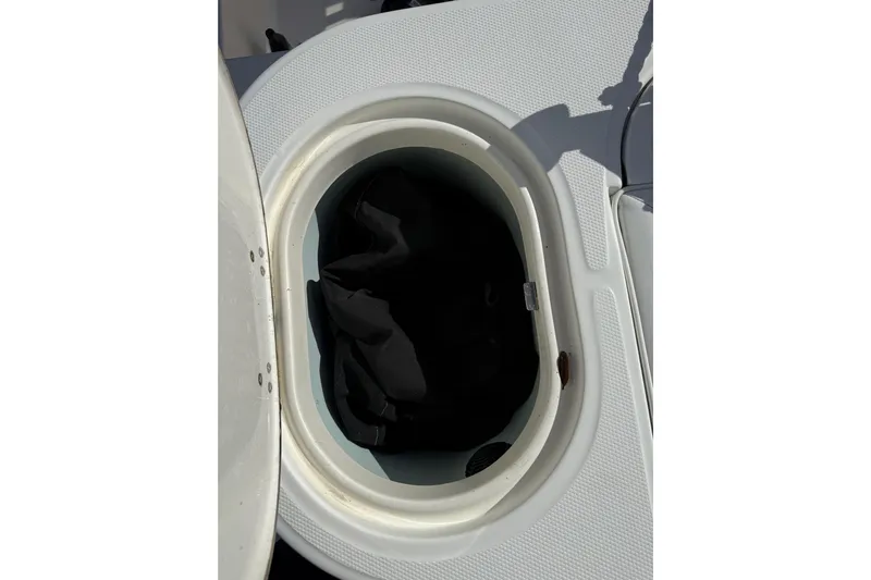  Yacht Photos Pics Storage compartment on a 2011 Boston Whaler 285 Conquest boat.