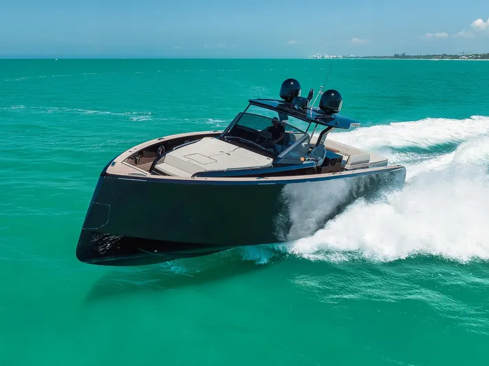 Ciao Yacht Photos Pics 2023 Pardo Yachts 50 cruising on turquoise waters, showcasing sleek design and luxury.