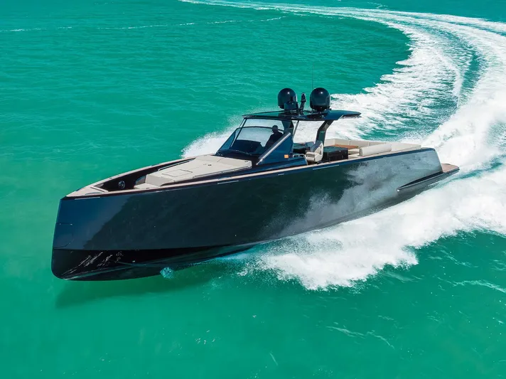 Ciao Yacht Photos Pics 2023 Pardo Yachts 50 Pardo cruising on turquoise waters, showcasing sleek design and luxury.