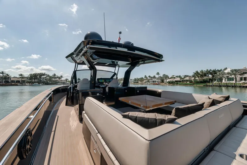 Ciao Yacht Photos Pics 2023 Pardo Yachts 50 Pardo luxury yacht with spacious deck and seating area.