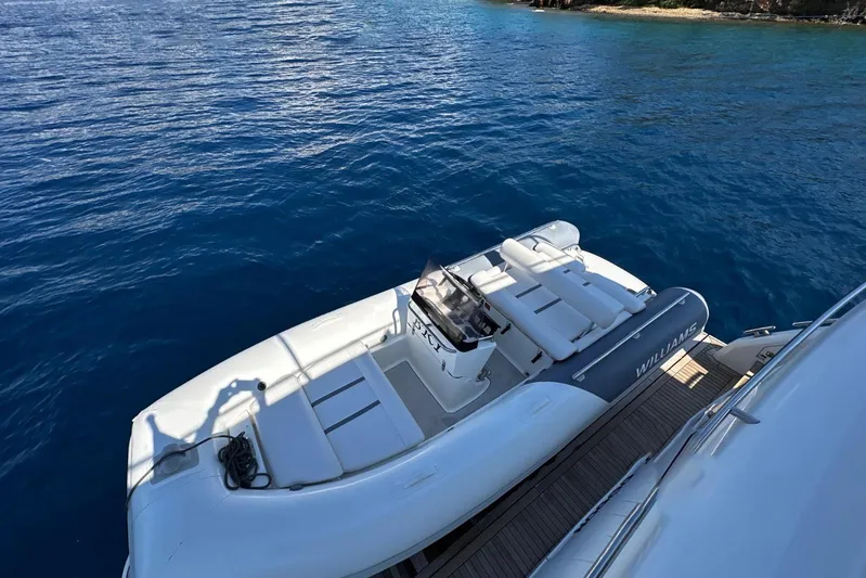  Yacht Photos Pics Luxury yacht tender on water, Princess 88 Motor Yacht, 2016 model.