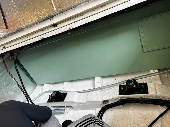  Yacht Photos Pics Interior of a 1991 Princess 388 yacht, showing technical details.