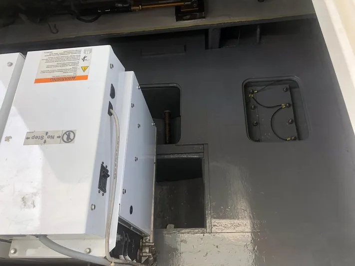  Yacht Photos Pics Engine compartment of a 1991 Princess 388 yacht.