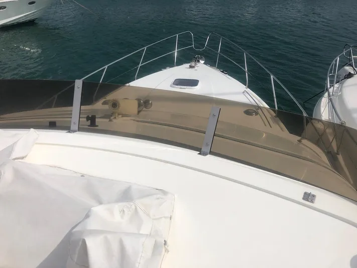  Yacht Photos Pics Deck view of a 1991 Princess 388 yacht on water.