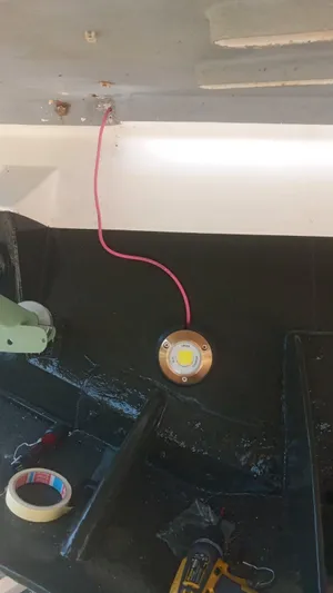  Yacht Photos Pics Interior of a 1991 Princess 388 yacht with wiring.