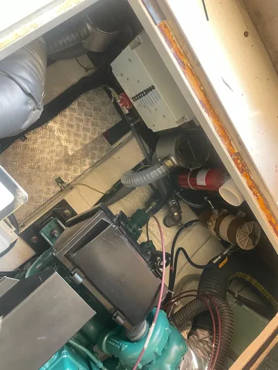  Yacht Photos Pics Engine room of a 1991 Princess 388 yacht.