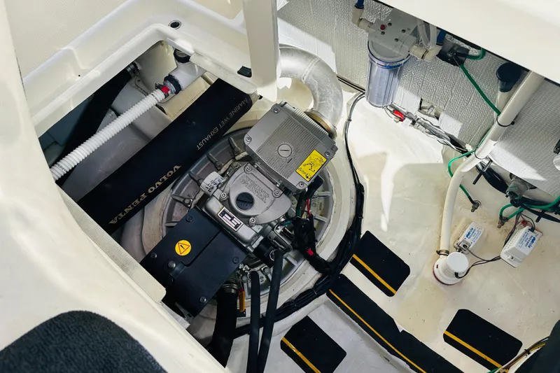 Encore Yacht Photos Pics Engine room of 2017 Sabre 42 Salon Express with Volvo Penta components.