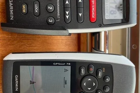 Mystic Yacht Photos Pics Garmin GPS devices on 2014 Ranger Tugs R-31 boat dashboard.