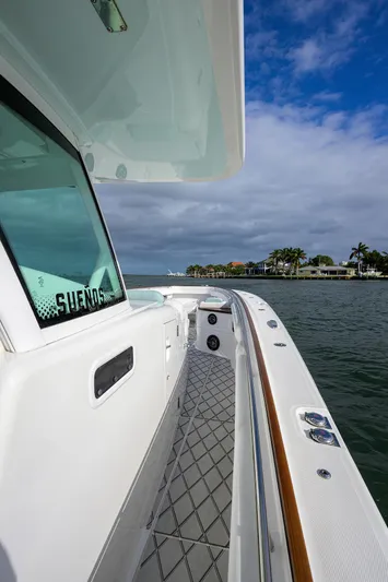 Yacht Photos Pics 2021 HCB 53 Sueños boat on water, clear sky, luxury design.