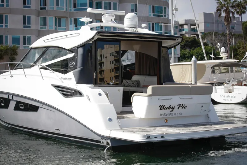 Baby Pie Yacht Photos Pics 2016 Sea Ray 470 Sundancer yacht docked at Marina del Rey, California.