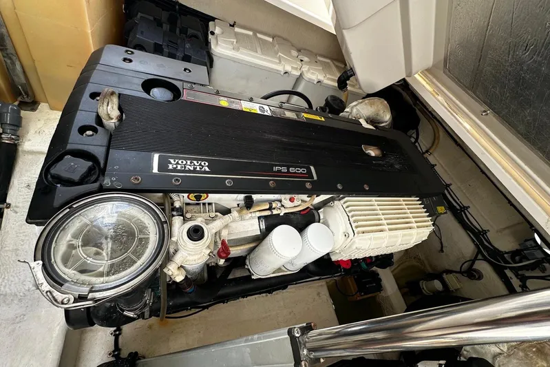  Yacht Photos Pics Volvo Penta IPS 600 engine in 2012 Riviera 43 Flybridge yacht.