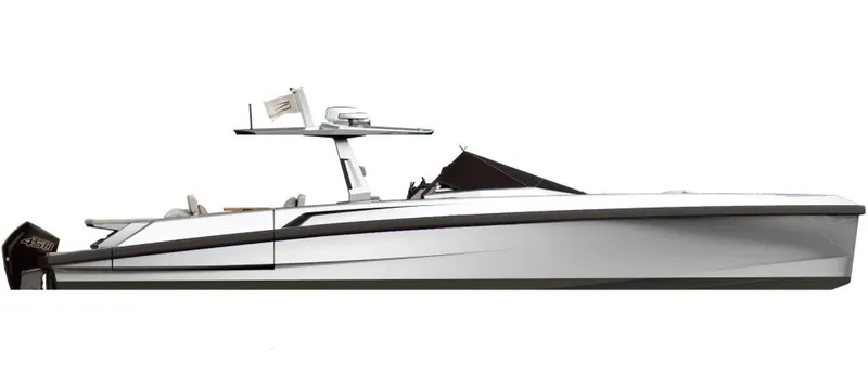 Rocket Yacht Photos Pics 2022 Wally Tender 48X luxury yacht, sleek design, side view.