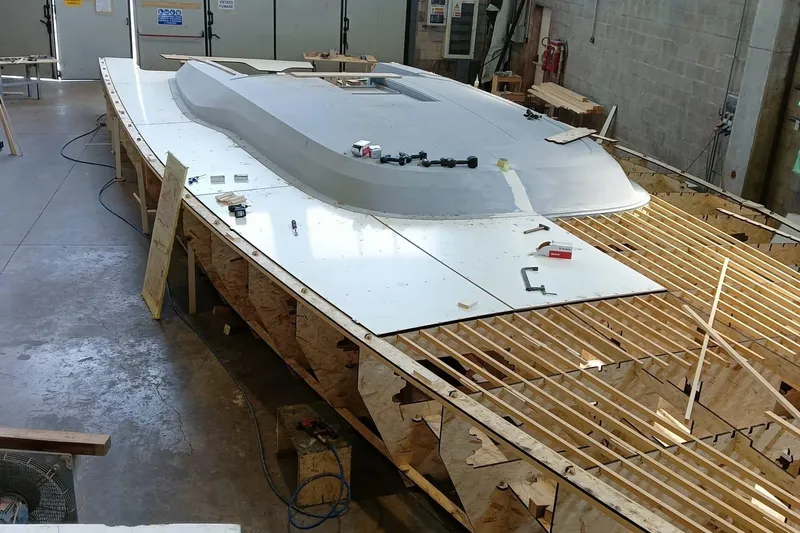  Yacht Photos Pics 2026 Ice Yachts ICE 66 Farr under construction in a workshop setting.