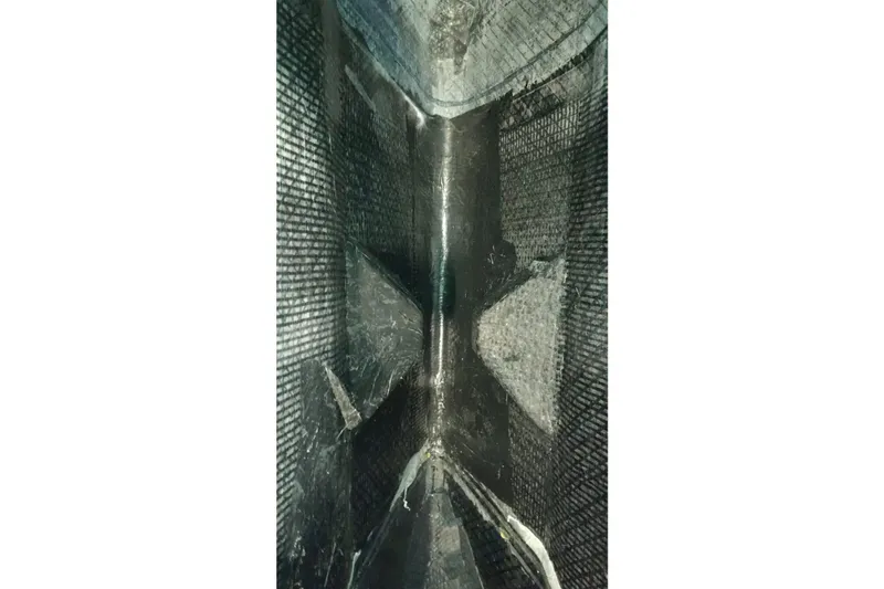  Yacht Photos Pics Interior view of 2026 Ice Yachts ICE 66 Farr hull construction.