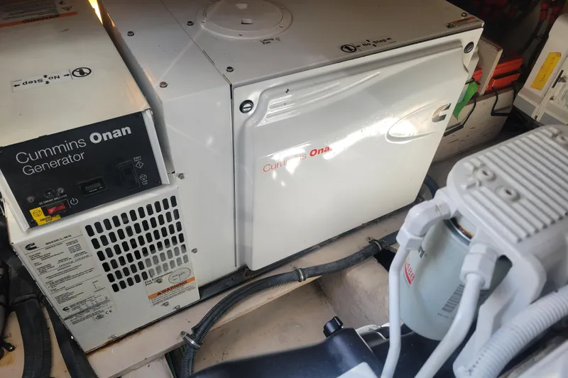  Yacht Photos Pics Cummins Onan generator in 2017 Sea Ray Sundancer 460 yacht engine room.