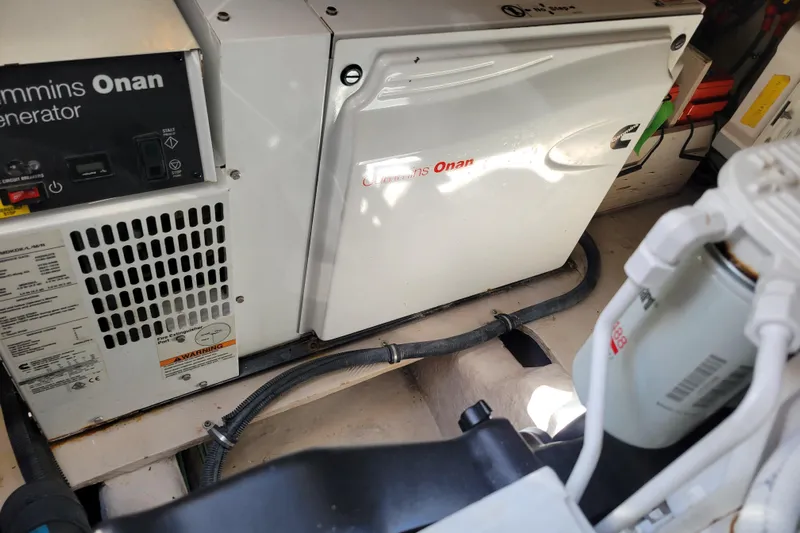  Yacht Photos Pics Engine room of 2017 Sea Ray Sundancer 460 with Cummins Onan generator.