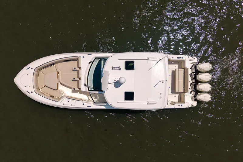 Clay Fam Yacht Photos Pics Boston Whaler 380 Realm- Aerial View