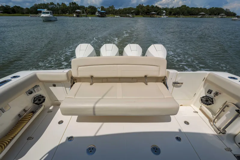 Clay Fam Yacht Photos Pics Boston Whaler 380 Realm- Cockpit Seating