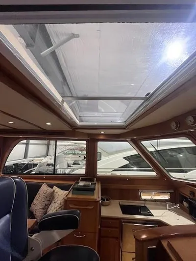 Persistence Yacht Photos Pics Interior of 2011 Sabre 40 Sedan yacht with skylight and modern amenities.