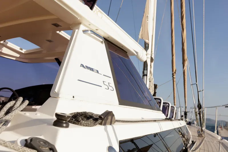  Yacht Photos Pics Sailing yacht Amel 55, 2011 model, featuring sleek design and modern rigging.
