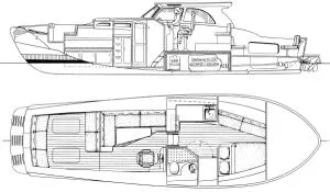 Sarah Yacht Photos Pics GA, note berth on SARAH is centerline