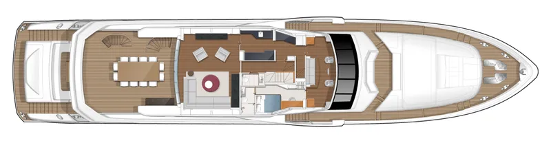 Ace 2 Yacht Photos Pics Manufacturer Provided Image: Princess M Class 40M Upper Deck Layout