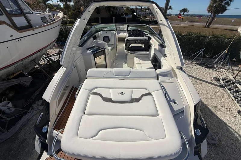  Yacht Photos Pics 2014 Monterey 328SS Super Sport boat with spacious seating and sleek design.