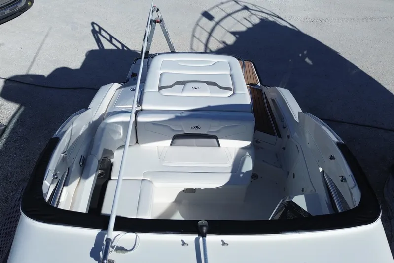  Yacht Photos Pics 2014 Monterey 328SS Super Sport boat interior with white seating and sleek design.