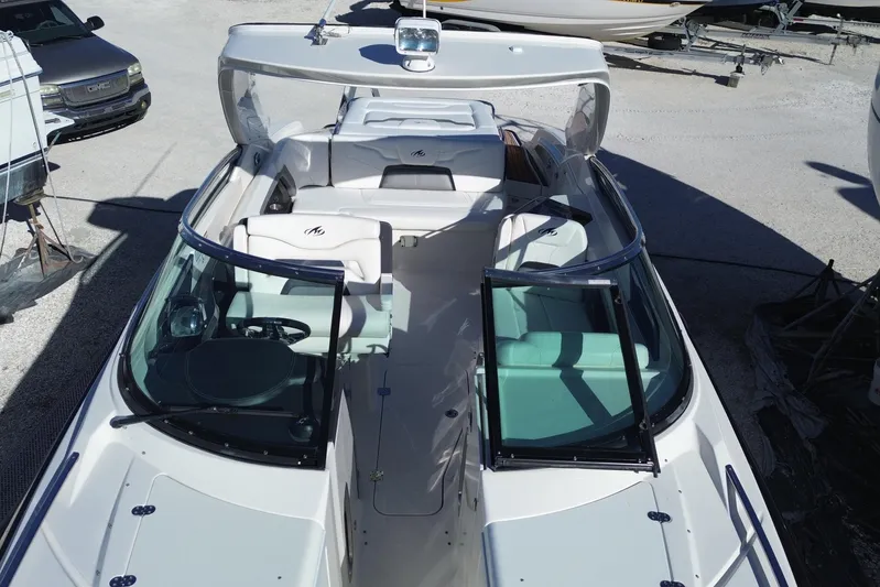  Yacht Photos Pics 2014 Monterey 328SS Super Sport boat with open cockpit and sleek design.