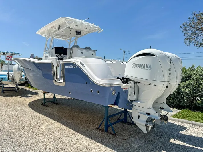  Yacht Photos Pics 2024 Sea Fox 288 Commander boat with twin Yamaha engines for sale.