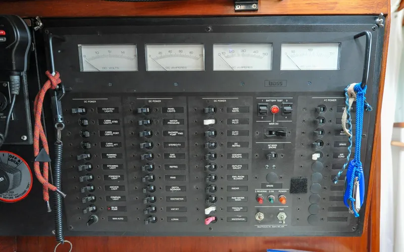 Milady Yacht Photos Pics Sabre 42 - Milady - Navigation Station - Electrical Distribution Panel