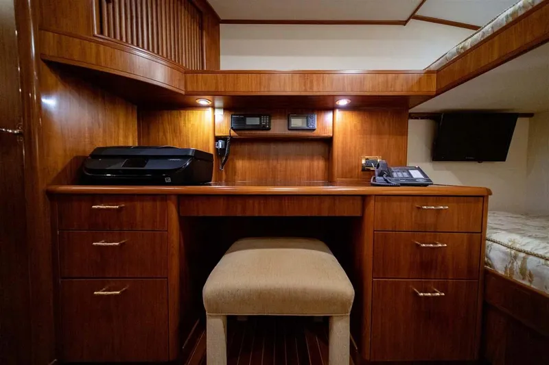 Silky Yacht Photos Pics Crew Stateroom with Large Desk/Office Area