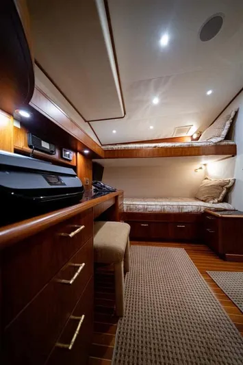 Silky Yacht Photos Pics Large Desk/Office Area and Oversized Over/Under Berths