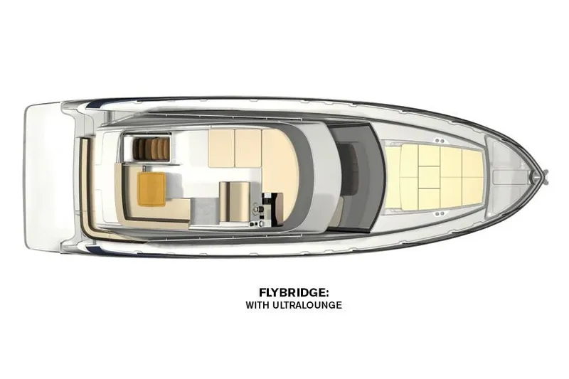 Tomtanic Yacht Photos Pics Manufacturer Provided Image: Top view of 2019 Regal 42 Fly yacht with ultralounge on flybridge.