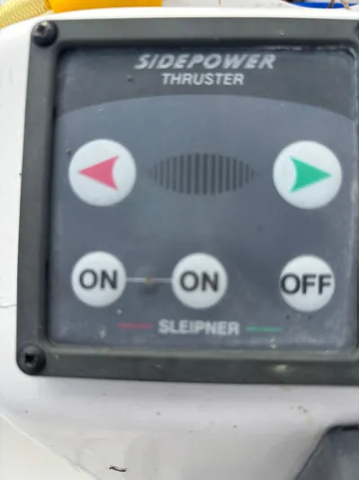 Royal Dawn Yacht Photos Pics Control panel of a Sidepower thruster on a 2001 Hunter 460 boat.