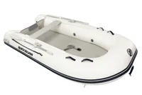 Quicksilver 300 AIRDECK 2022 inflatable boat, white, with oars and seating, model year 2024.