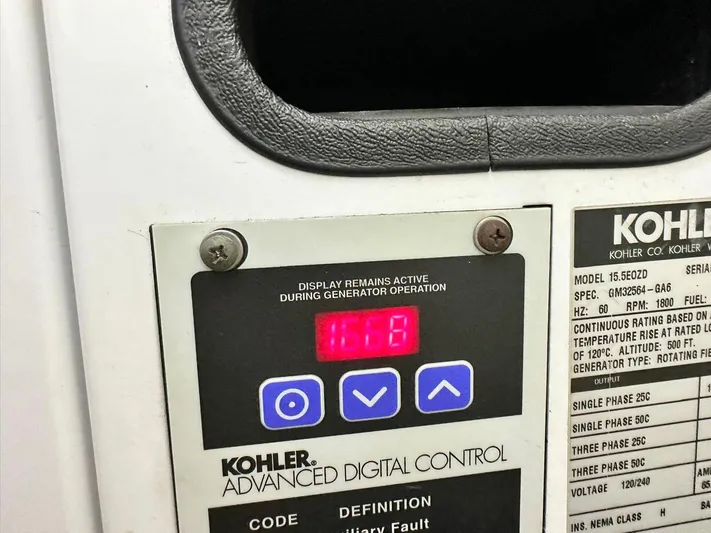 Hippeace Yacht Photos Pics Kohler advanced digital control panel on 2009 Silverton Ovation 52 yacht.