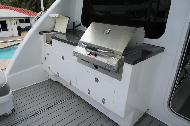 Shore Girl Yacht Photos Pics Upper deck grill and sink