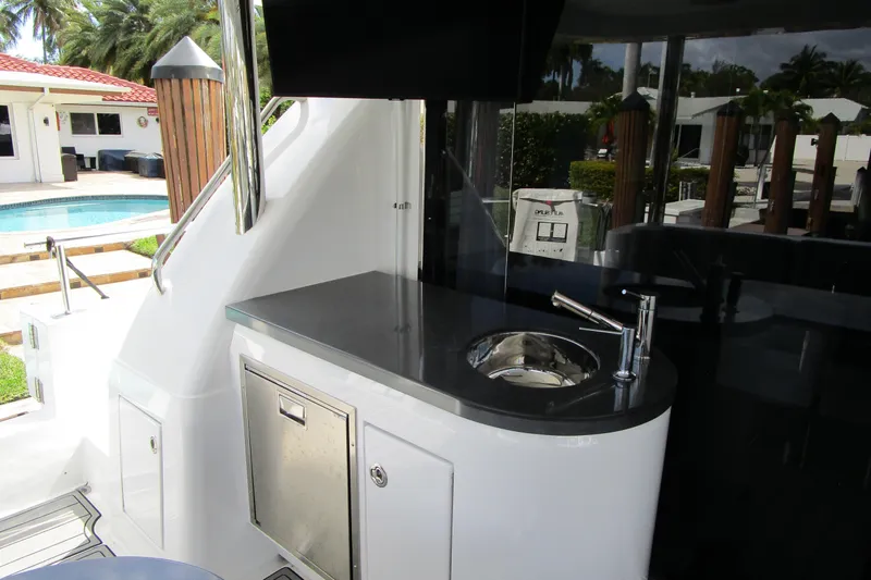 Shore Girl Yacht Photos Pics Aft deck bar and TV